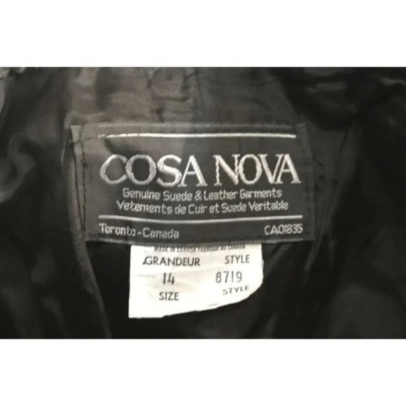 Cosa Nova Black Leather Pencil Skirt Vintage - Picture 8 of 8